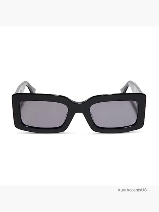 Rectangular Sunglasses with UV400 Protection | Polarized Retro Acetate Frames
